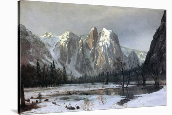 Cathedral Rocks, Yosemite Valley, California-Albert Bierstadt-Stretched Canvas