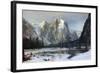 Cathedral rocks, Yosemite Valley-Albert Bierstadt-Framed Art Print