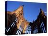 Cathedral Ruins in Evening Light, Coventry, West Midlands, England, United Kingdom-Jean Brooks-Stretched Canvas