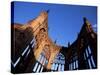 Cathedral Ruins in Evening Light, Coventry, West Midlands, England, United Kingdom-Jean Brooks-Stretched Canvas