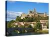 Cathedral Saint-Nazaire and Pont Vieux (Old Bridge) over River Orb, Beziers, Herault, France-Tuul-Stretched Canvas