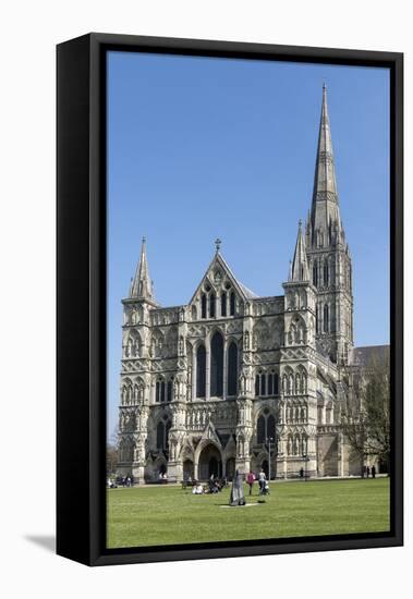Cathedral, Salisbury, Wiltshire, England, United Kingdom-Rolf Richardson-Framed Stretched Canvas