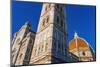 Cathedral Santa Maria del Fiore, Giotto Bell Tower, Tuscany, Italy-Nico Tondini-Mounted Photographic Print
