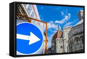 Cathedral Santa Maria del Fiore, Piazza del Duomo, Tuscany, Italy-Nico Tondini-Framed Stretched Canvas