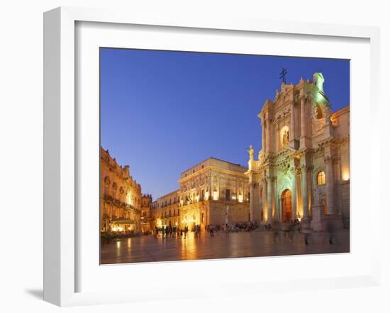 Cathedral Santa Maria Delle Colonne, Syracuse, Sicily, Italy-Katja Kreder-Framed Photographic Print