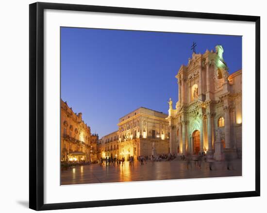 Cathedral Santa Maria Delle Colonne, Syracuse, Sicily, Italy-Katja Kreder-Framed Photographic Print