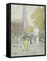 Cathedral Spires, Spring Morning, 1909-Childe Hassam-Framed Stretched Canvas
