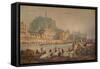 Cathedral Town on a River, c1825-Samuel Prout-Framed Stretched Canvas