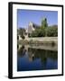 Cathedral West Side and River Severn, Worcester, Worcestershire, England, United Kingdom, Europe-Julian Pottage-Framed Photographic Print