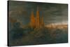 Cathedrale (A Town on a River)-Karl Friedrich Schinkel-Stretched Canvas