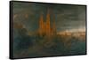 Cathedrale (A Town on a River)-Karl Friedrich Schinkel-Framed Stretched Canvas