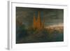 Cathedrale (A Town on a River)-Karl Friedrich Schinkel-Framed Giclee Print