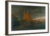 Cathedrale (A Town on a River)-Karl Friedrich Schinkel-Framed Giclee Print