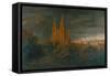 Cathedrale (A Town on a River)-Karl Friedrich Schinkel-Framed Stretched Canvas