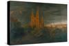 Cathedrale (A Town on a River)-Karl Friedrich Schinkel-Stretched Canvas