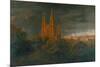 Cathedrale (A Town on a River)-Karl Friedrich Schinkel-Mounted Giclee Print