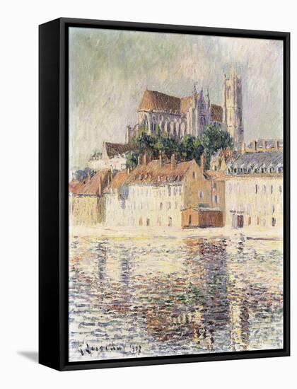 Cathedrale d'Auxerre-Gustave Loiseau-Framed Stretched Canvas