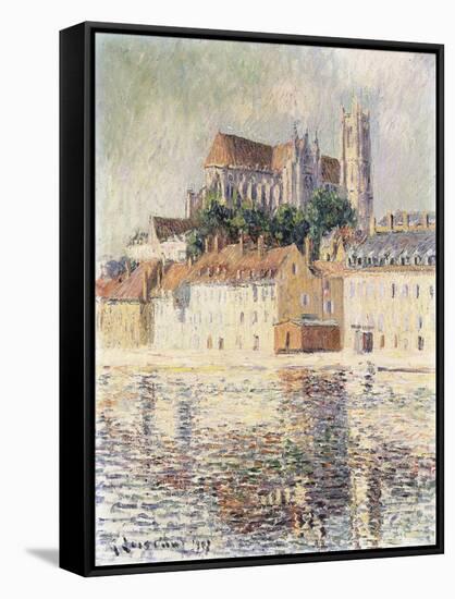 Cathedrale d'Auxerre-Gustave Loiseau-Framed Stretched Canvas