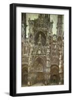 Cathedrale de Rouen-Harmonie Brune-Claude Monet-Framed Giclee Print