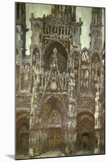 Cathedrale de Rouen-Harmonie Brune-Claude Monet-Mounted Giclee Print