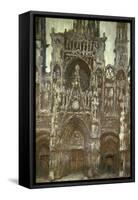 Cathedrale de Rouen-Harmonie Brune-Claude Monet-Framed Stretched Canvas