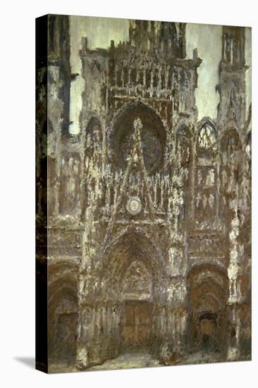 Cathedrale de Rouen-Harmonie Brune-Claude Monet-Stretched Canvas