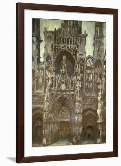 Cathedrale de Rouen-Harmonie Brune-Claude Monet-Framed Giclee Print