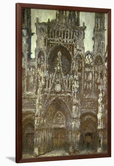 Cathedrale de Rouen-Harmonie Brune-Claude Monet-Framed Giclee Print