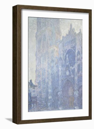 Cathédrale de Rouen. Le portail et la tour Saint-Romain, effet du matin, harmonie blanche-Claude Monet-Framed Giclee Print