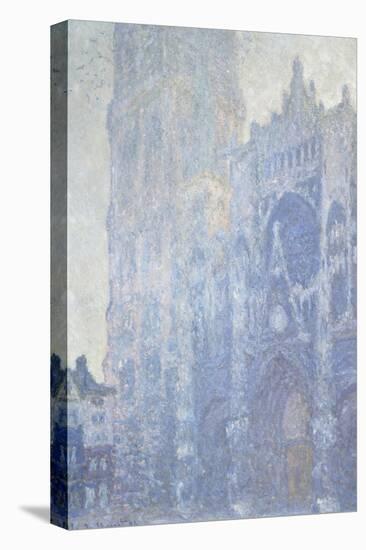 Cathédrale de Rouen. Le portail et la tour Saint-Romain, effet du matin, harmonie blanche-Claude Monet-Stretched Canvas