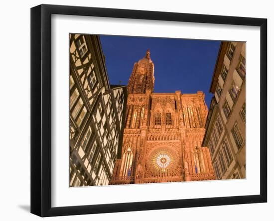 Cathedrale Notre Dame, Strasbourg, Alsace, France-Walter Bibikow-Framed Photographic Print