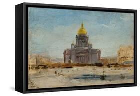 Cathédrale Saint-Isaac à Saint-Pétersbourg-Félix Ziem-Framed Stretched Canvas