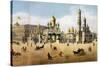 Cathedrals of the Annunciation and the Archangel, from a Panorama of Moscow-Dmitri Indieitzeff-Stretched Canvas