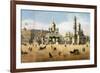 Cathedrals of the Annunciation and the Archangel, from a Panorama of Moscow-Dmitri Indieitzeff-Framed Giclee Print