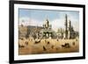 Cathedrals of the Annunciation and the Archangel, from a Panorama of Moscow-Dmitri Indieitzeff-Framed Giclee Print