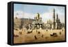 Cathedrals of the Annunciation and the Archangel, from a Panorama of Moscow-Dmitri Indieitzeff-Framed Stretched Canvas