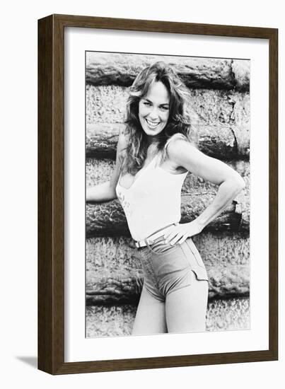 Catherine Bach - The Dukes of Hazzard-null-Framed Art Print