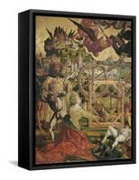 Catherine Beheaded in the Presence of Emperor Maxentius-Friedrich Pacher-Framed Stretched Canvas