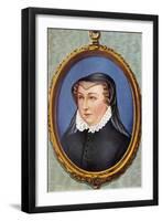 Catherine de' Medici Portrait-Jean Clouet-Framed Giclee Print