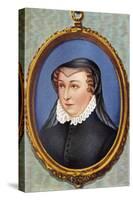 Catherine de' Medici Portrait-Jean Clouet-Stretched Canvas