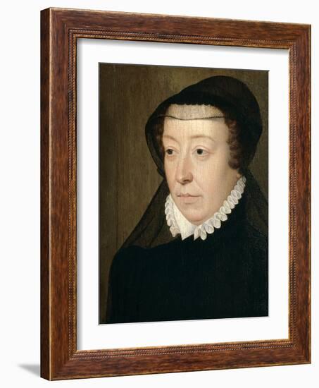 Catherine De Medicis, Queen of France-Francois Clouet-Framed Art Print