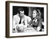 Catherine Deneuve and Roger Vadim Having a Cup of Tea in 1960-DR-Framed Premium Photographic Print