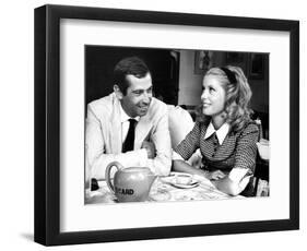 Catherine Deneuve and Roger Vadim Having a Cup of Tea in 1960-DR-Framed Photographic Print