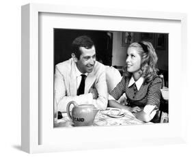 Catherine Deneuve and Roger Vadim Having a Cup of Tea in 1960-DR-Framed Photographic Print