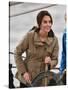 Catherine, Duchess of Cambridge at the wheel-Associated Newspapers-Stretched Canvas