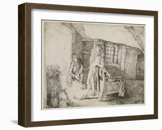 Catherine Earnshaw and Heathcliffe at Wuthering Heights-Lady Edna Clarke Hall-Framed Giclee Print