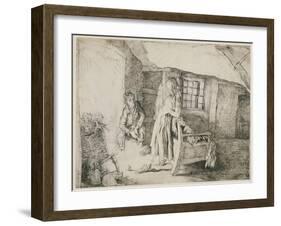 Catherine Earnshaw and Heathcliffe at Wuthering Heights-Lady Edna Clarke Hall-Framed Giclee Print