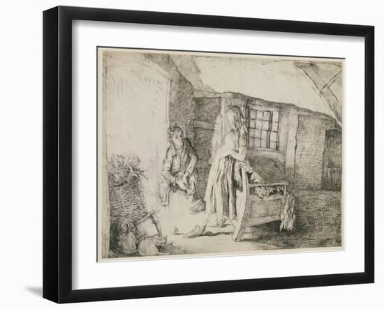 Catherine Earnshaw and Heathcliffe at Wuthering Heights-Lady Edna Clarke Hall-Framed Giclee Print