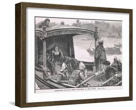 Catherine Howard Being Conveyed to the Tower 1542-Henry Marriott Paget-Framed Giclee Print