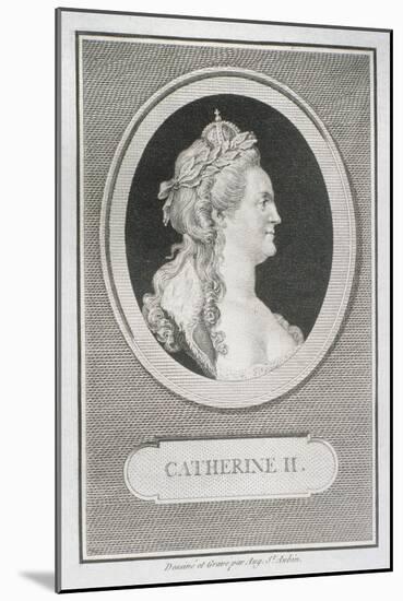 Catherine II (1729-96)-Augustin De Saint-aubin-Mounted Giclee Print